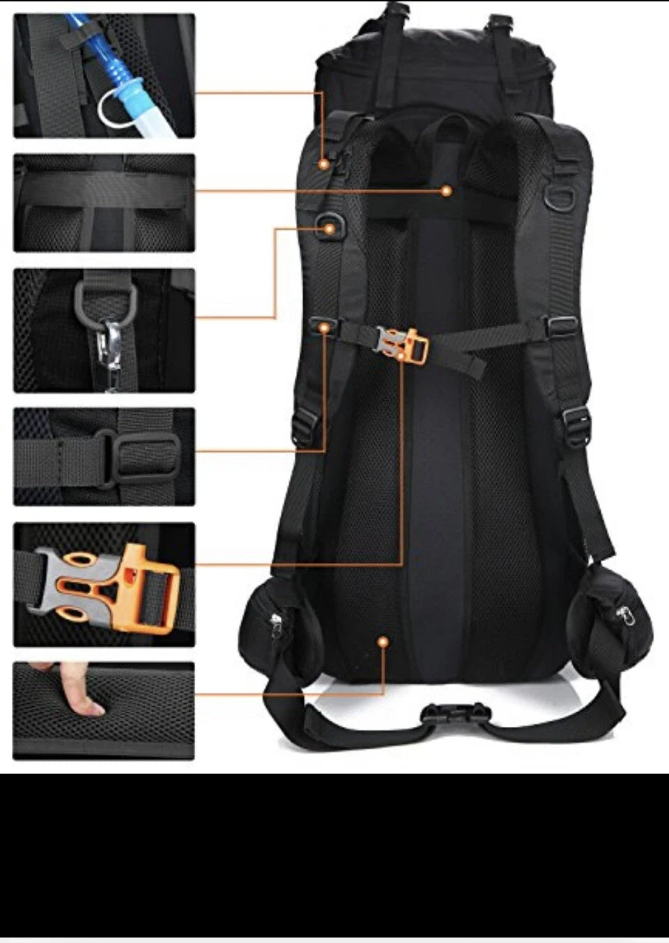 Everest 75+5L Waterproof Hiking & Camping Backpack with Rain Cover – Travel Trekking Mountaineering Rucksack