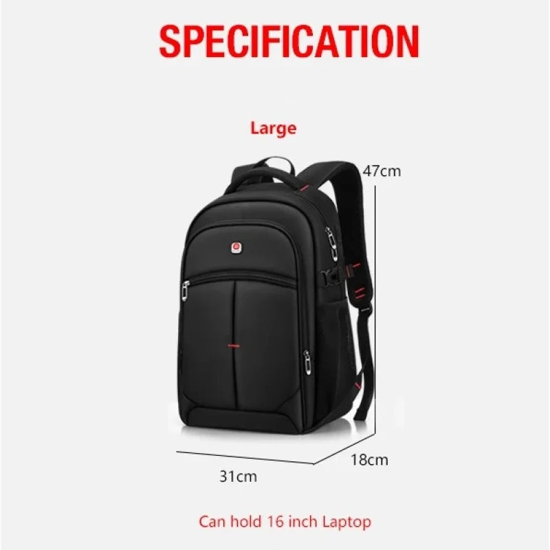 BALANG Expandable Travel Backpack Laptop 17″  Large Size | Waterproof Travel & Business Bag with USB Port, 30LCapacity