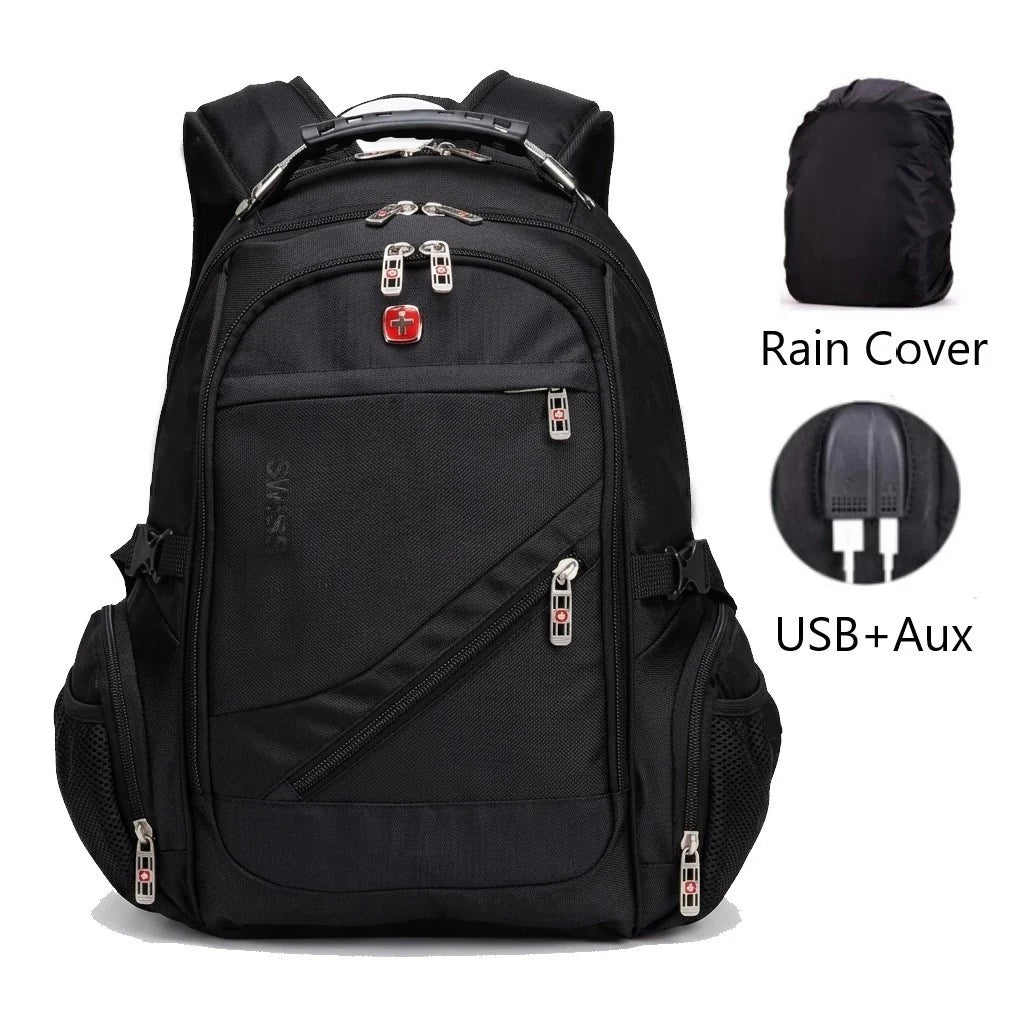 S GEAR Laptop & Travel Backpack with USB & AUX Port | Anti-Theft | Rain Cover | 15.6–17” Laptop Bag
