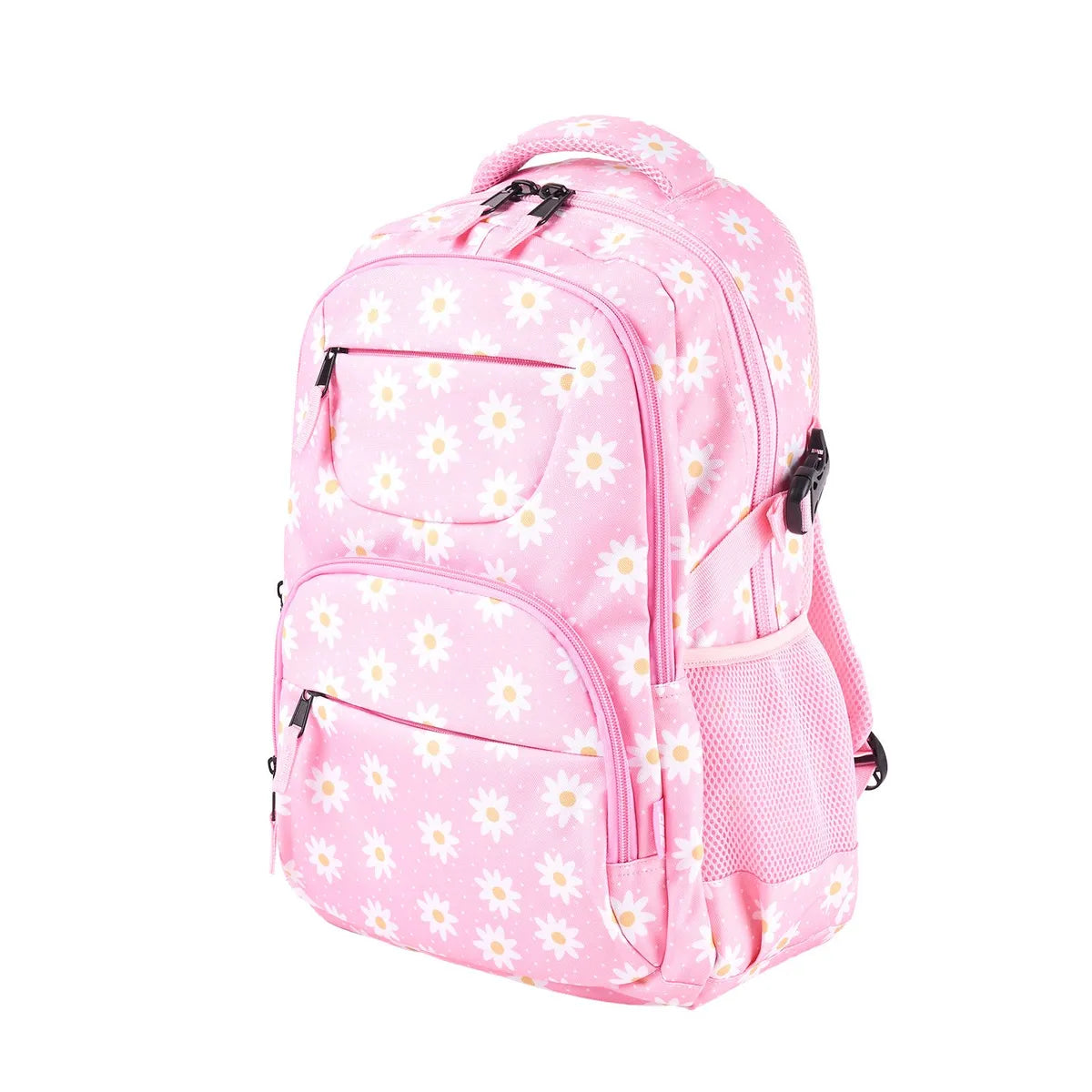 Tottus 360 Teenager  School & College Backpack Floral Design – Water Resistant, D-Hooks, Ergonomic Padded Back