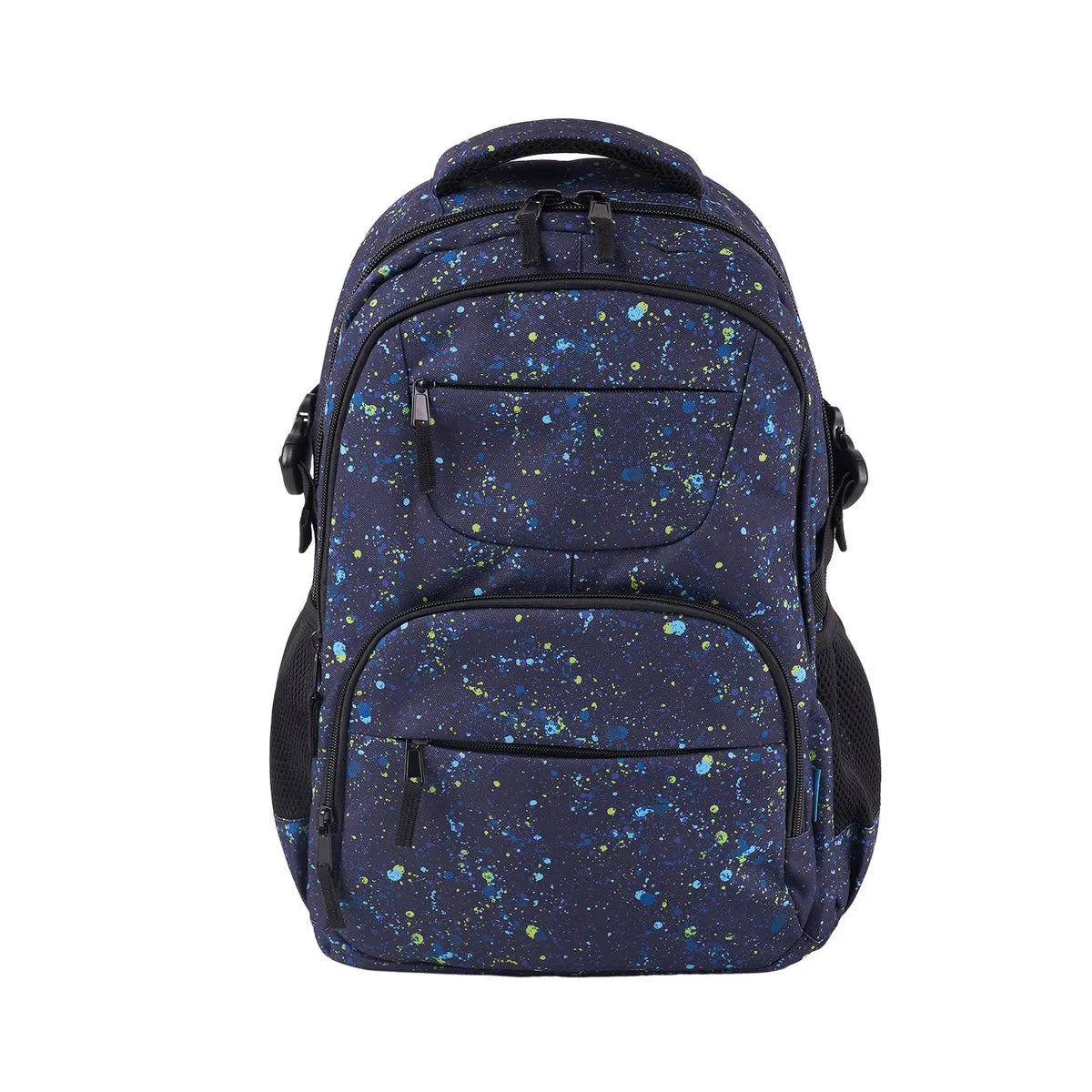 Tottus 360 Teenager  School & College Backpack Navy Galaxy Design – Water Resistant, D-Hooks, Ergonomic Padded Back
