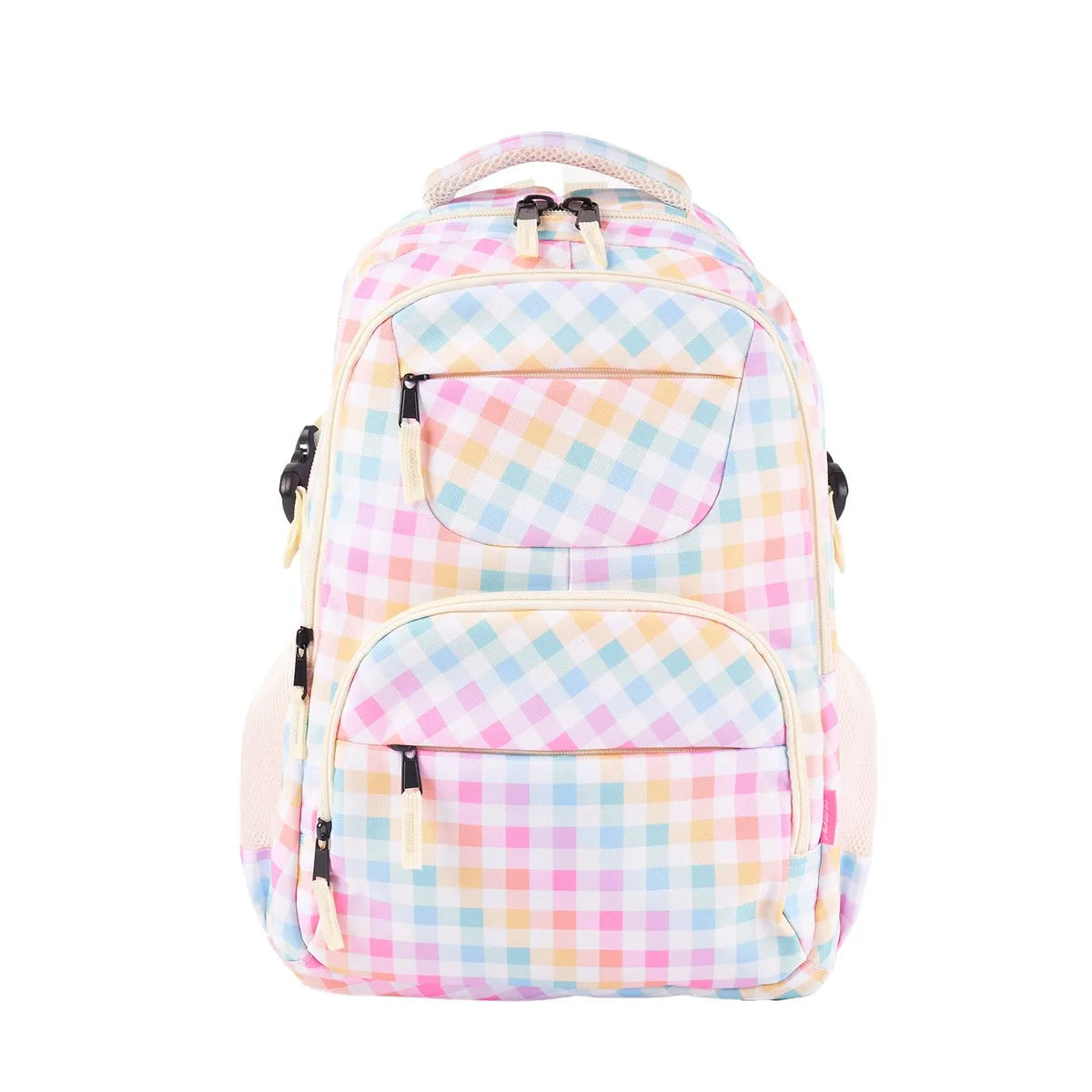 Tottus 360 Teenager  School & College Backpack Navy Multicolor Block Splash Design – Water Resistant, D-Hooks, Ergonomic Padded Back
