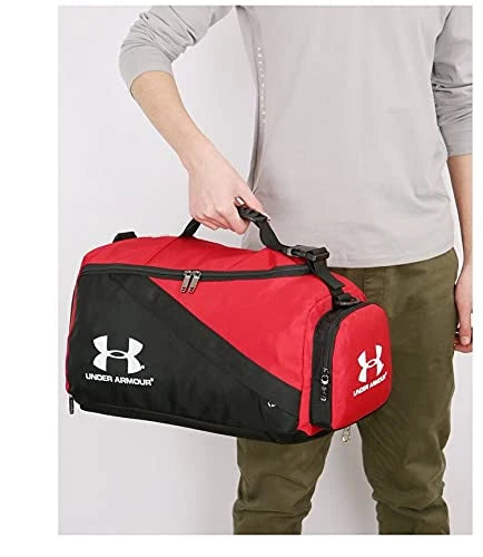 UA Storm 3-Way Travel Gym Duffle Backpack 30L – Waterproof Shoulder & Hand Carry Bag (Blue/Black)